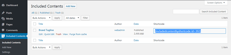 Include Content By Shortcode – 自定义WordPress内容模块插件-图片2