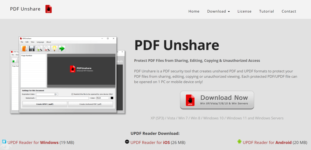 PDF Unshare – 一款可用的免费PDF授权加密软件-图片1