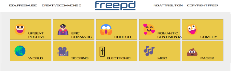 FreePD – 免费商用音乐MP3素材文件网站-图片1